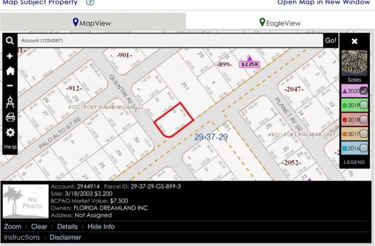 Land For Sale in Palm Bay, Florida