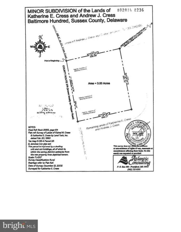 Land For Sale in Frankford, Delaware