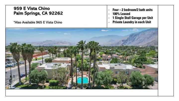 Multi-family house For Sale in Palm Springs, California