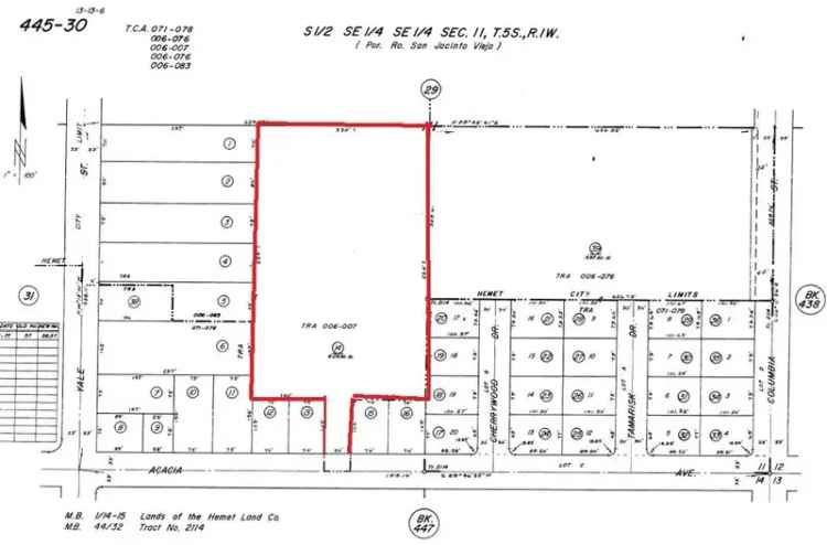 Land For Sale in Hemet, California