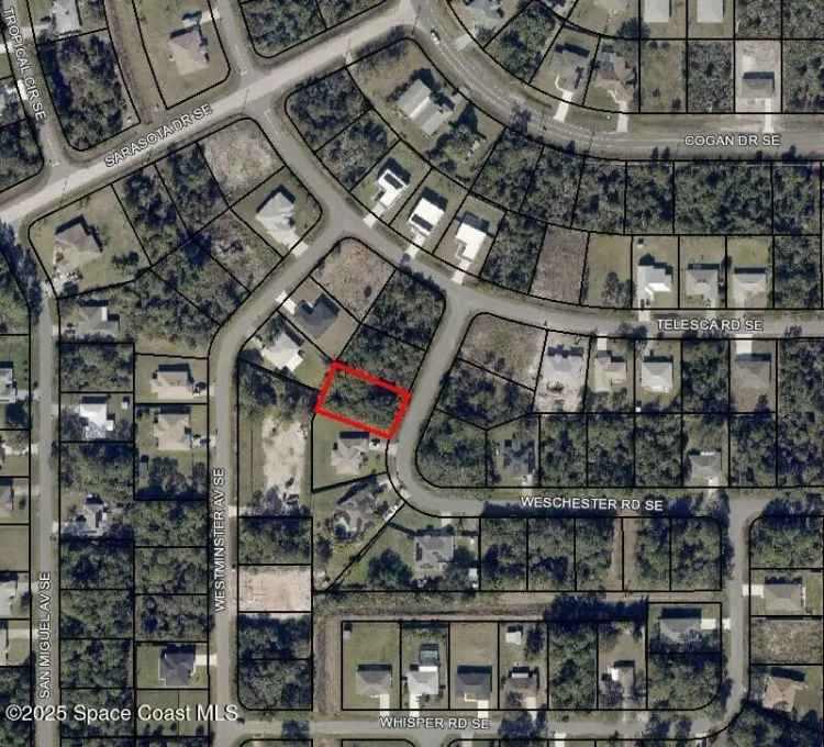 Land For Sale in 1026, Weschester Road Southeast, Palm Bay, Florida