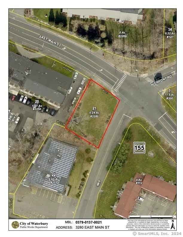 Land For Sale in 3280, East Main Street, Waterbury, Connecticut