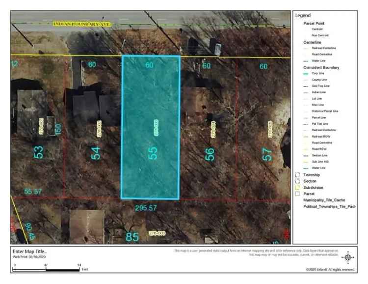 Land For Sale in 7423, Indian Boundary, Gary, Indiana