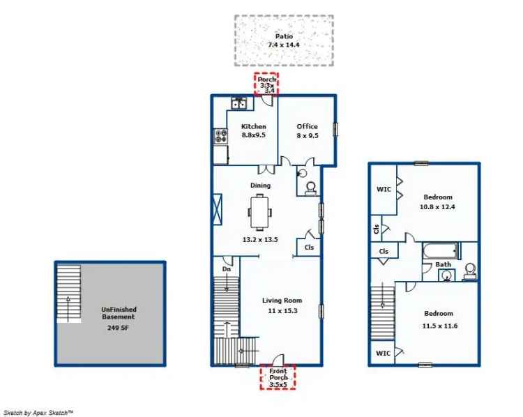 2BR 1.5BA Townhouse for Rent near Glenwood South