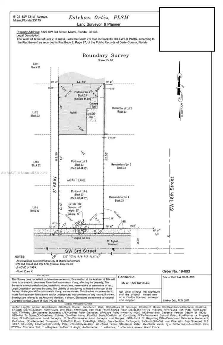 Land For Sale in 1827, Southwest 3rd Street, Miami, Florida