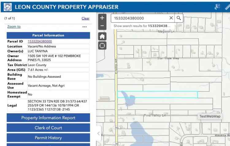 Land For Sale in Tallahassee, Florida