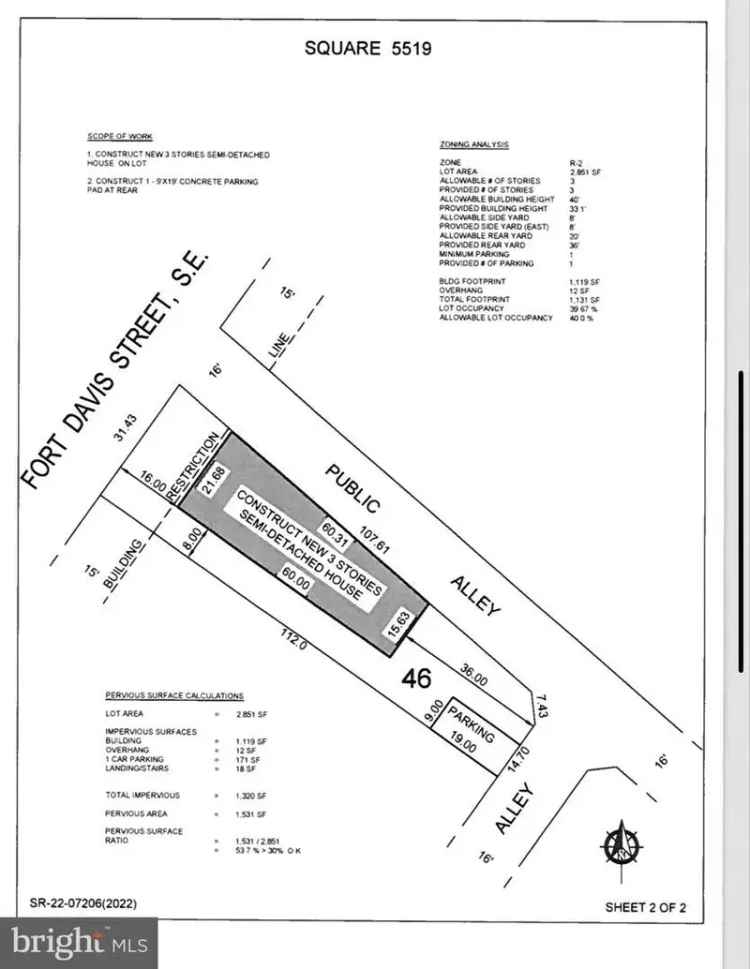 Land For Sale in 1614, Fort Davis Street Southeast, Washington, District of Columbia