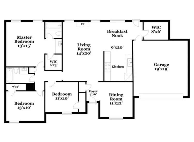 3 Bed 2 Bath Bartlett Home for Rent - 1516 sq ft