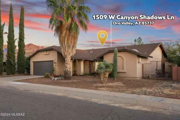 Single-family house For Sale in 1509, West Canyon Shadows Lane, Tucson, Arizona