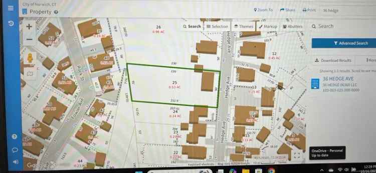 Land For Sale in 36, Hedge Avenue, Norwich, Connecticut