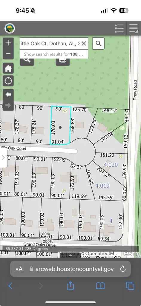 Land For Sale in 108, Little Oak Court, Dothan, Alabama