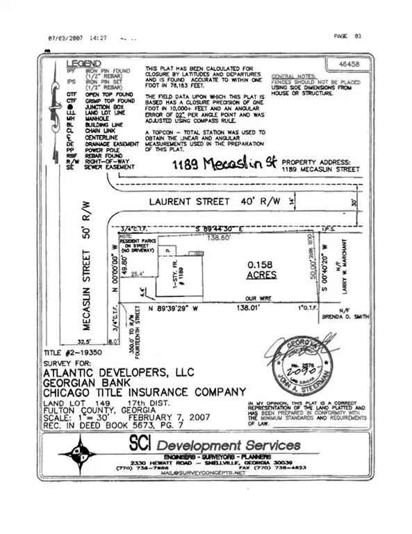 Land For Sale in 1189, Mecaslin Street Northwest, Atlanta, Georgia