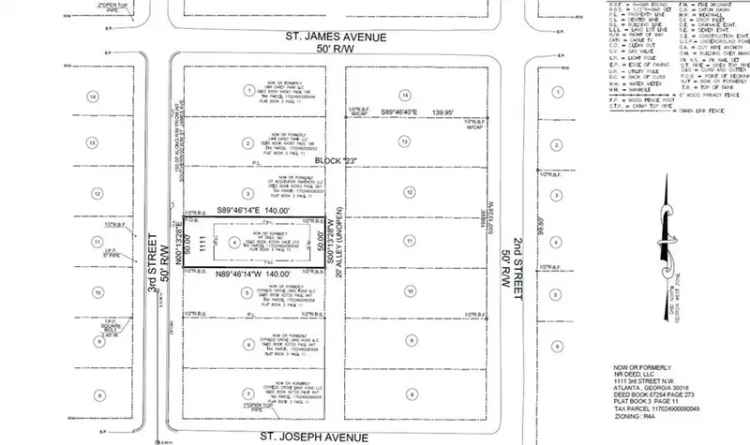 Land For Sale in 1111, 3rd Street Northwest, Atlanta, Georgia