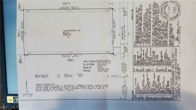 Land For Sale in 1123, McArthur Avenue, Florida